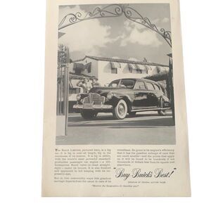 Vintage 1941 Buick Limited Buy Buicks Best Ad Advertisement